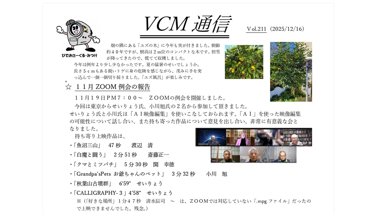 VCM通信（びでおさーくるみつけ）Vol.211